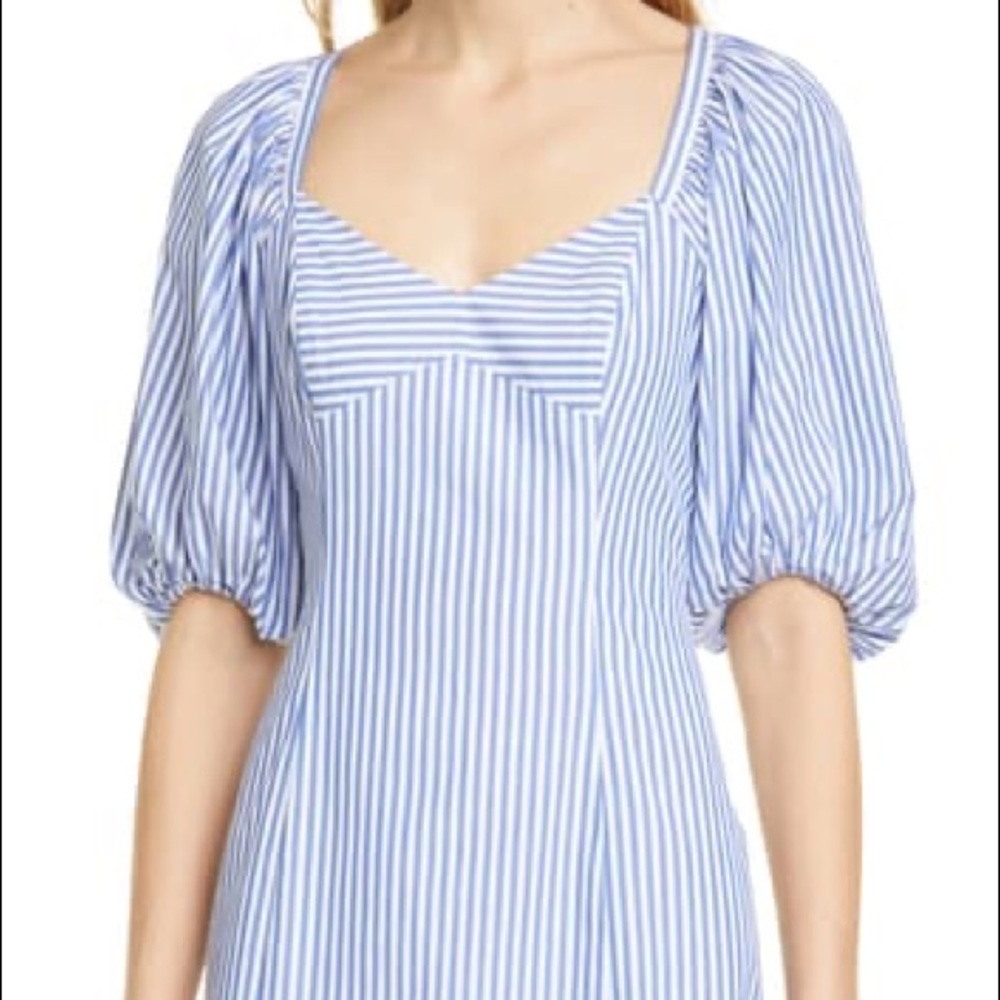 STAUD O'Keefe Cotton Midi Dress